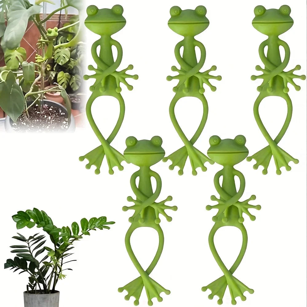 5PCS Color Frog Plant Support Clips For Climbing Vines And Stems