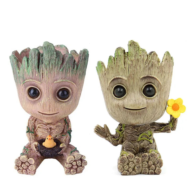 Set-D Color Groot Tree Man Planter Pot Statue For Home Decor