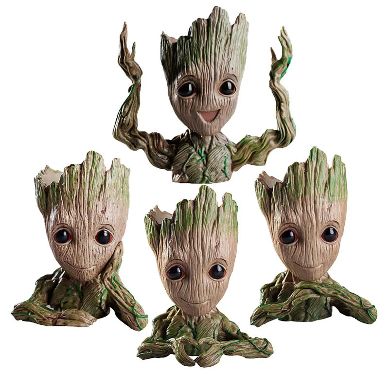 Set-G Color Groot Tree Man Planter Pot Statue For Home Decor