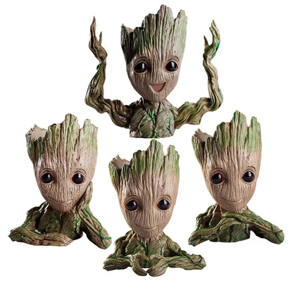 Set-G Color Groot Tree Man Planter Pot Statue For Home Decor