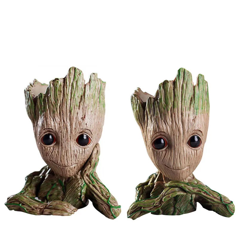Set-B Color Groot Tree Man Planter Pot Statue For Home Decor