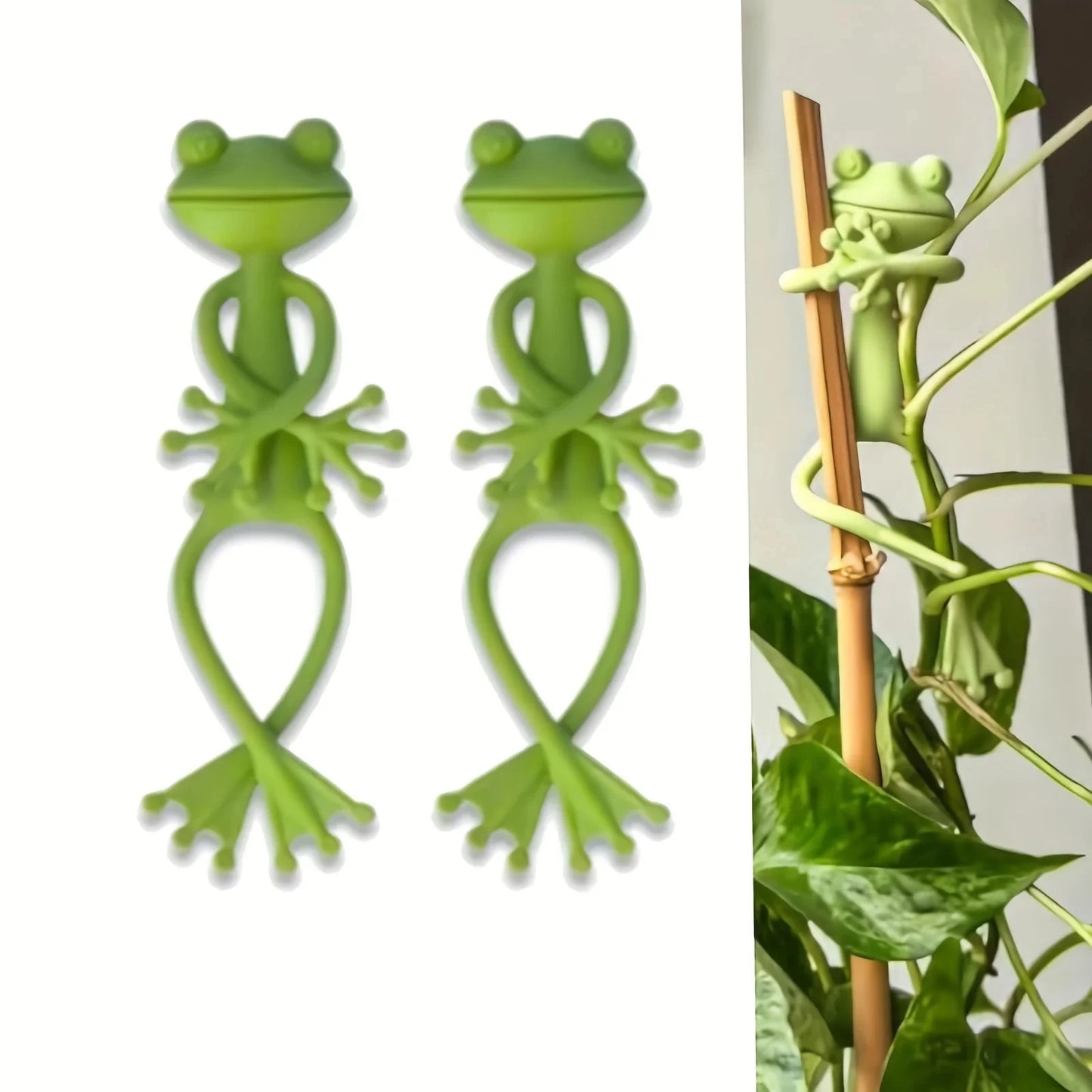 2PCS Color Frog Plant Support Clips For Climbing Vines And Stems