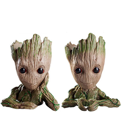 Set-A Color Groot Tree Man Planter Pot Statue For Home Decor