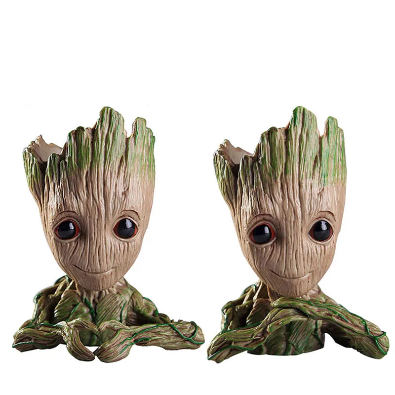 Set-C Color Groot Tree Man Planter Pot Statue For Home Decor