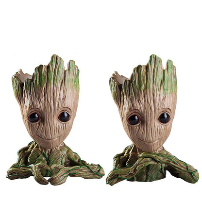 Set-C Color Groot Tree Man Planter Pot Statue For Home Decor